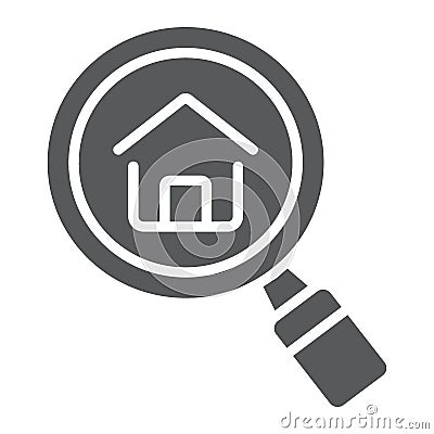 Find Real Estate Company glyph icon, real estate Vector Illustration