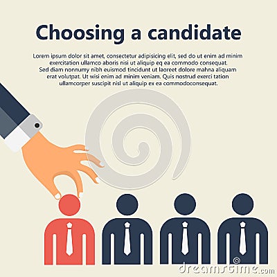 Find the right person for the job concept. Hiring and recruiting new employees Stock Photo