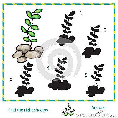 Find the shadow of picture Vector Illustration