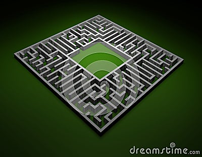 Find a solution - maze Stock Photo