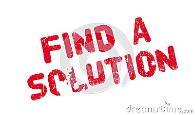 Find A Solution rubber stamp Vector Illustration