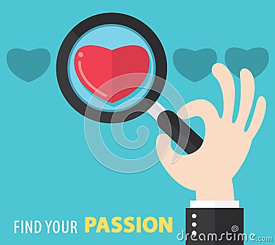 Find your passion background Vector Illustration