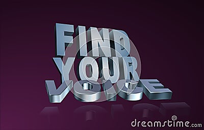 Find your voice Cartoon Illustration