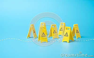 Find your way through dangers and risks. Stock Photo