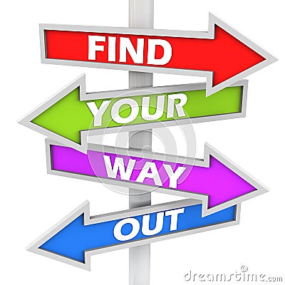 Find your way out Stock Photo