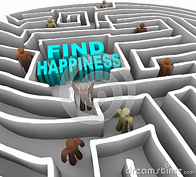 Find Your Way to Happiness Stock Photo