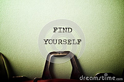 Find yourself phrase Stock Photo