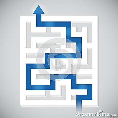 Finding a Path Vector Illustration