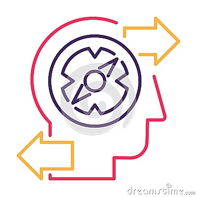 Finding problem solution thin line vector icon Stock Photo