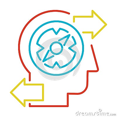 Finding problem solution thin line vector icon Stock Photo