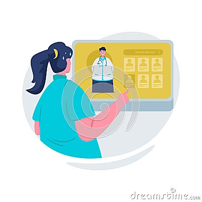 Finds doctor schedule illustration Vector Illustration