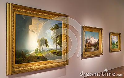 Fine Arts on display inside the De Young Museum in San Francisco Editorial Stock Photo