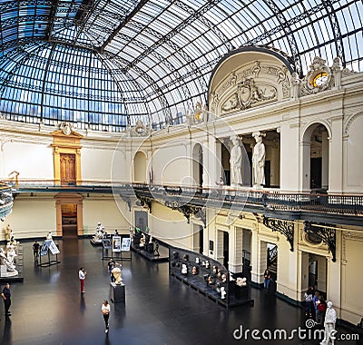 Fine Arts Museum Museo de Bellas Artes interior - Santiago, Chile Editorial Stock Photo