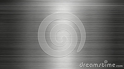 Fine brushed wide metal steel or aluminum plate background Stock Photo