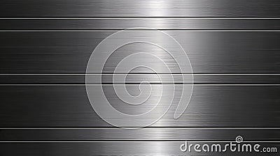 Fine brushed wide metal steel or aluminum plate background Stock Photo