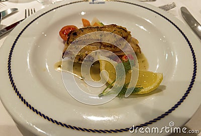 The fine caper dish tastes very delicious Stock Photo