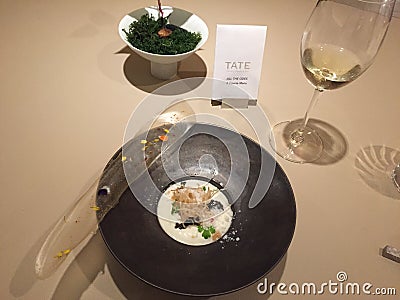 A Fine Dine Meal at Tate Dining Room Hongkong Editorial Stock Photo