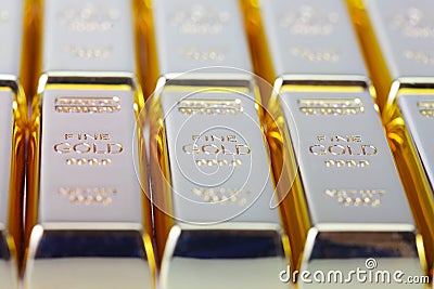 Fine gold 999,9 Stock Photo