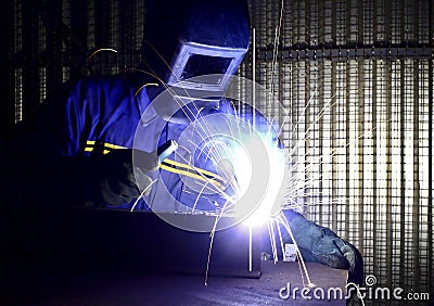 Fine image of welder of work 01 Stock Photo