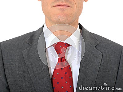 Fine knotted tie Stock Photo