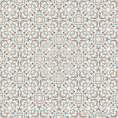 Fine oriental patterns in natural soft colors. Seamless oriental patterns. Vector Illustration