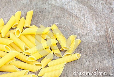 Fine penne noodles Stock Photo