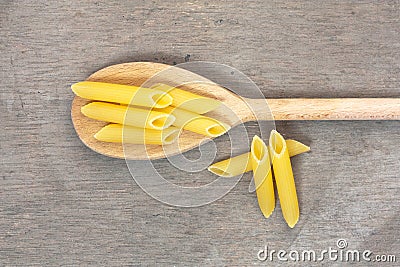 Fine penne noodles Stock Photo