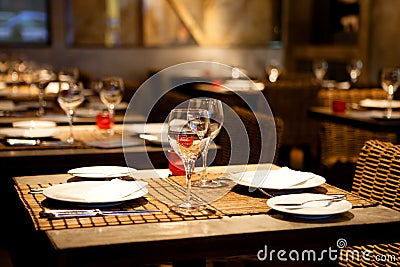 Fine table setting Stock Photo