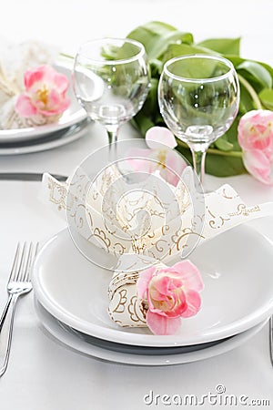 Fine table setting Stock Photo