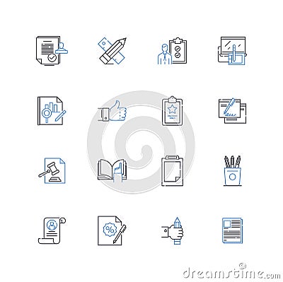 Fine-tuning line icons collection. Adjustment, Optimization, Calibration, Tuning, Refinement, Enhancement, Improvisation Vector Illustration