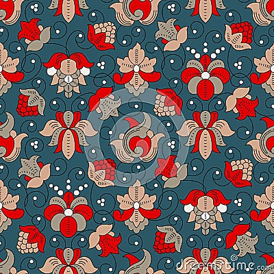 Fine Vintage Floral seamless pattern Stock Photo