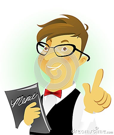 Fine waiters Vector Illustration