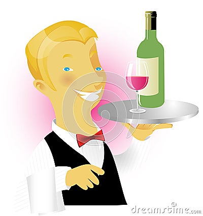 Fine waiters Vector Illustration