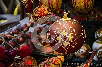 Finery of Christmas. Christmas ball Stock Photo