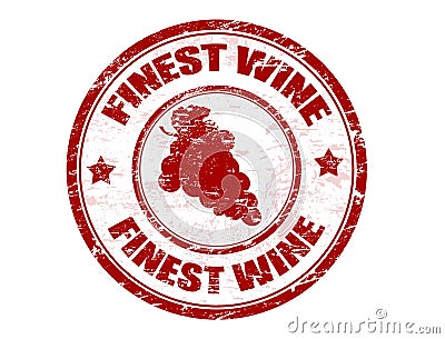 Finest wine stamp Vector Illustration