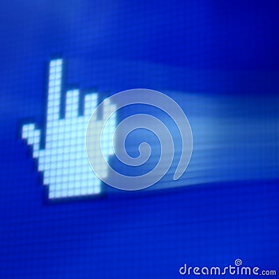 Finger corsor Stock Photo