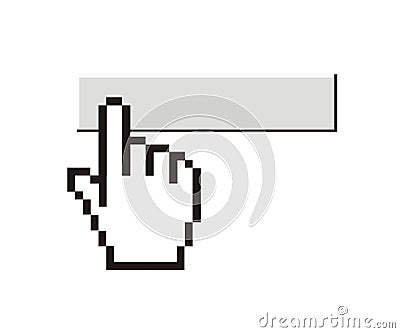 Finger cursor Stock Photo