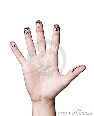 Finger family Stock Photo