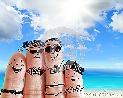 Finger family Stock Photo