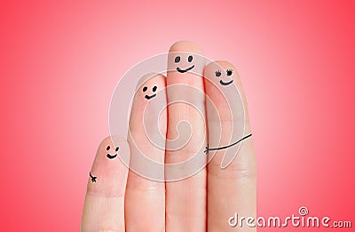 Finger family Stock Photo