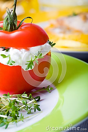 Finger food tomato Stock Photo