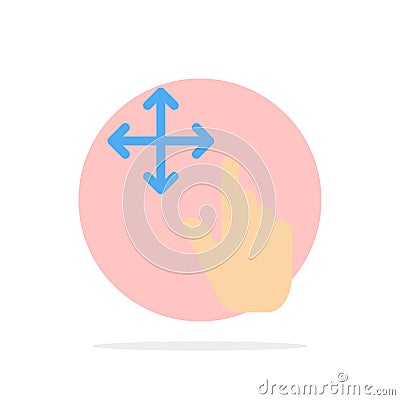 Finger, Gesture, Hold Abstract Circle Background Flat color Icon Vector Illustration