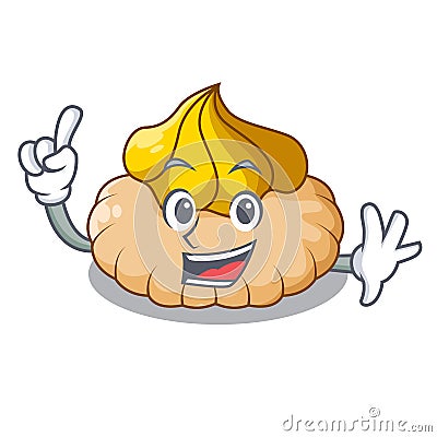 Finger ice cream biscuit on wafers cartoon Vector Illustration