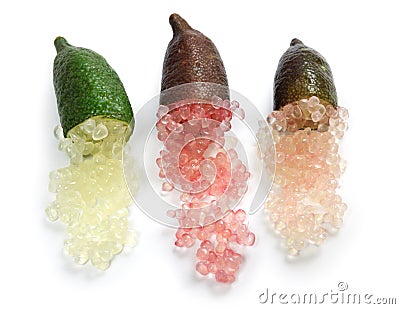 Finger limes, citrus caviar Stock Photo