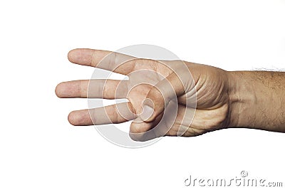 Finger number three Stock Photo