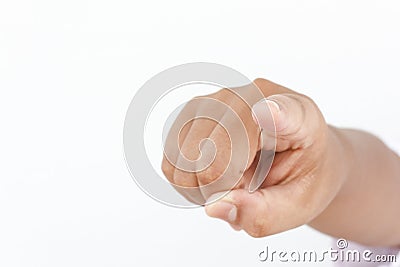 Finger pointing Stock Photo