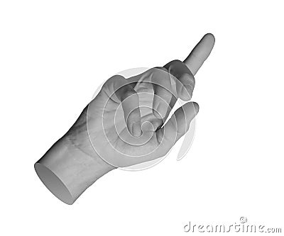 Finger pointing gesture, touching, showing. Index finger, pointer indicating, choose. Hand sign, Stock Photo