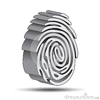 Finger print logo Vector Illustration