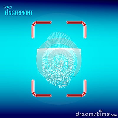 Finger print scanner Vector Illustration