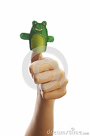 The finger puppet Stock Photo